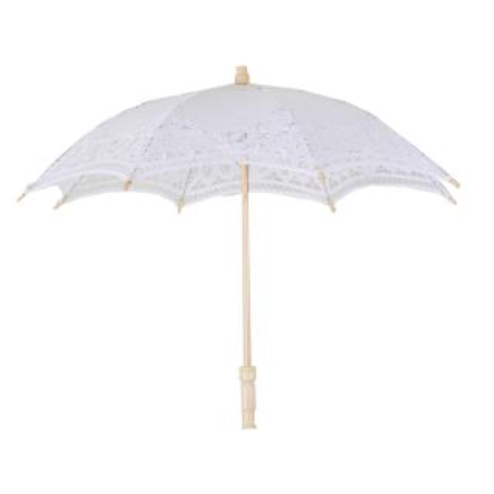 Ombrello in pizzo bianco cmø60x44