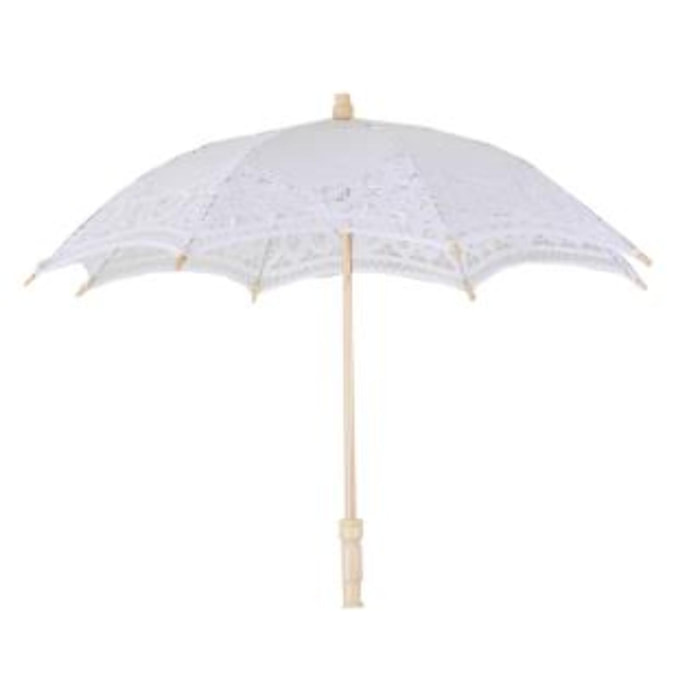 Ombrello in pizzo bianco cmø60x44