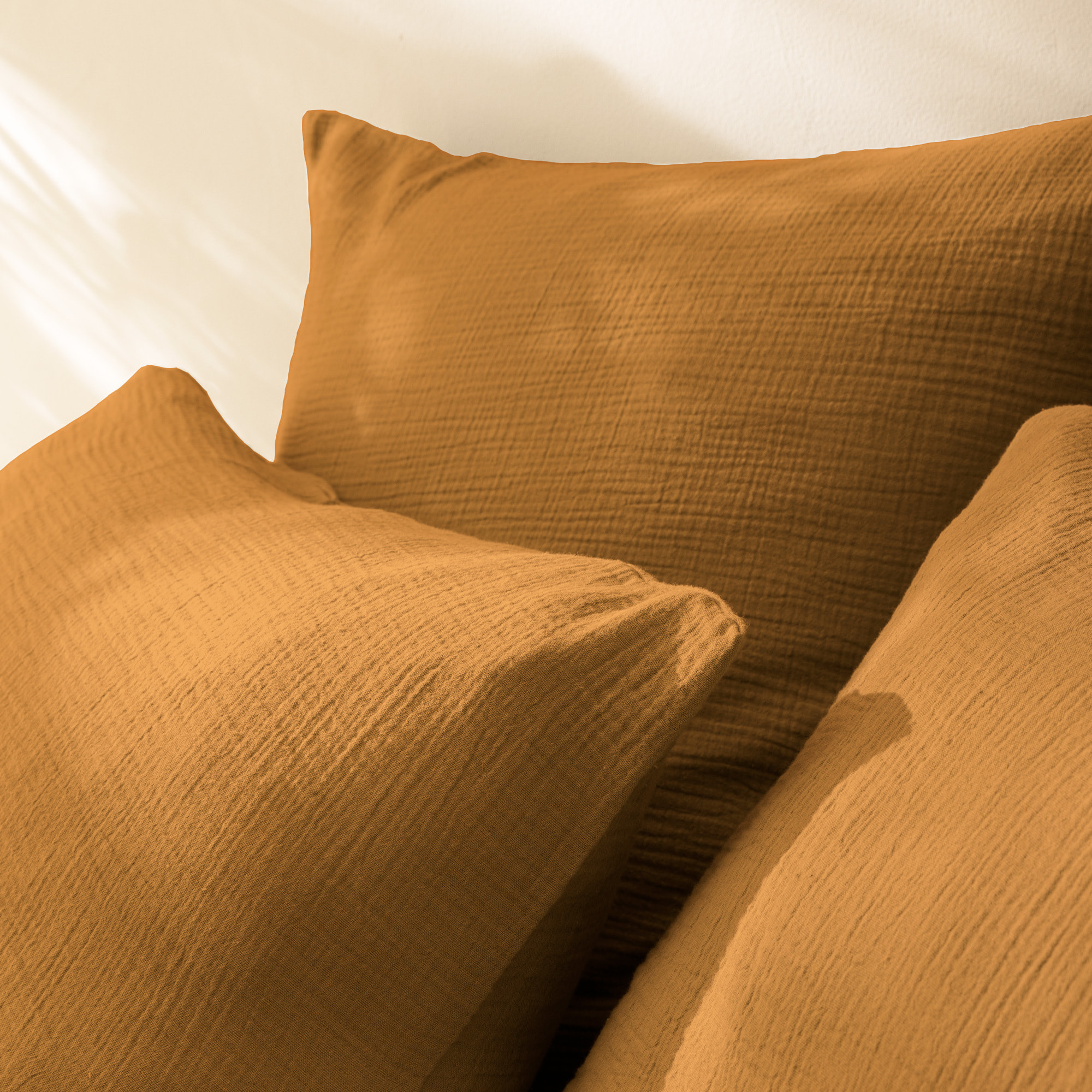 Parure de lit unie en coton, GAZE DE COTON