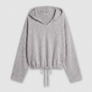 Set sudadera falda angorina gris claro