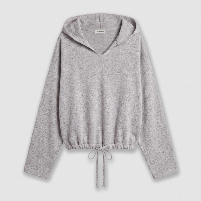 Set sudadera falda angorina gris claro