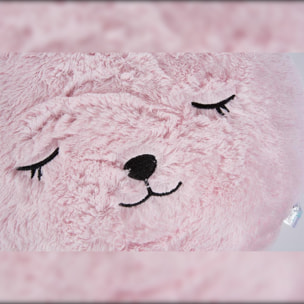 Cojín redondo de piel de conejo