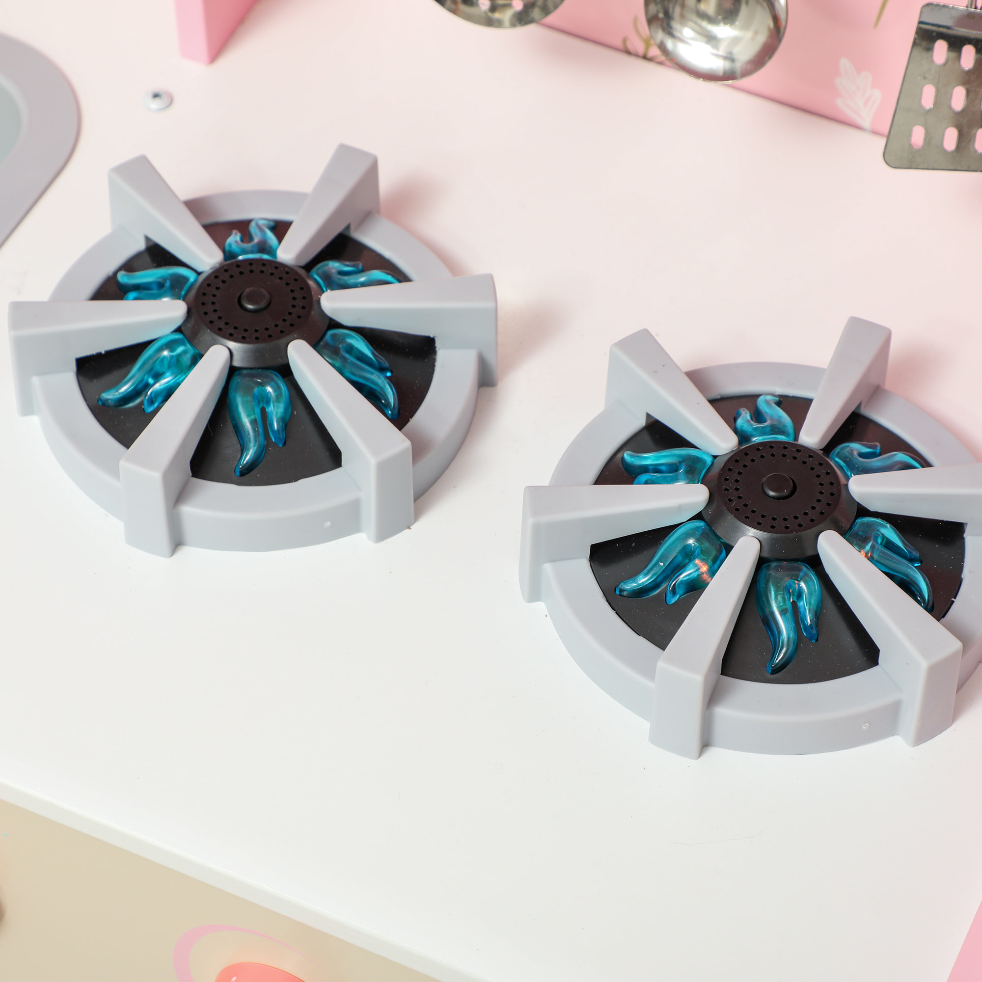 Cocina de Juguete para Niños +3 Años Cocina de Madera Infantil Cocinita Infantil con Sonido Fogón Horno Grifo Fregadero Microondas Lavadora Máquina de Hielo y Accesorios de Cocina Rosa