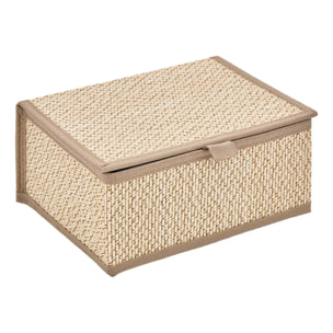 Lot de 3 paniers Stemy L25/30/33,5cm marron et beige