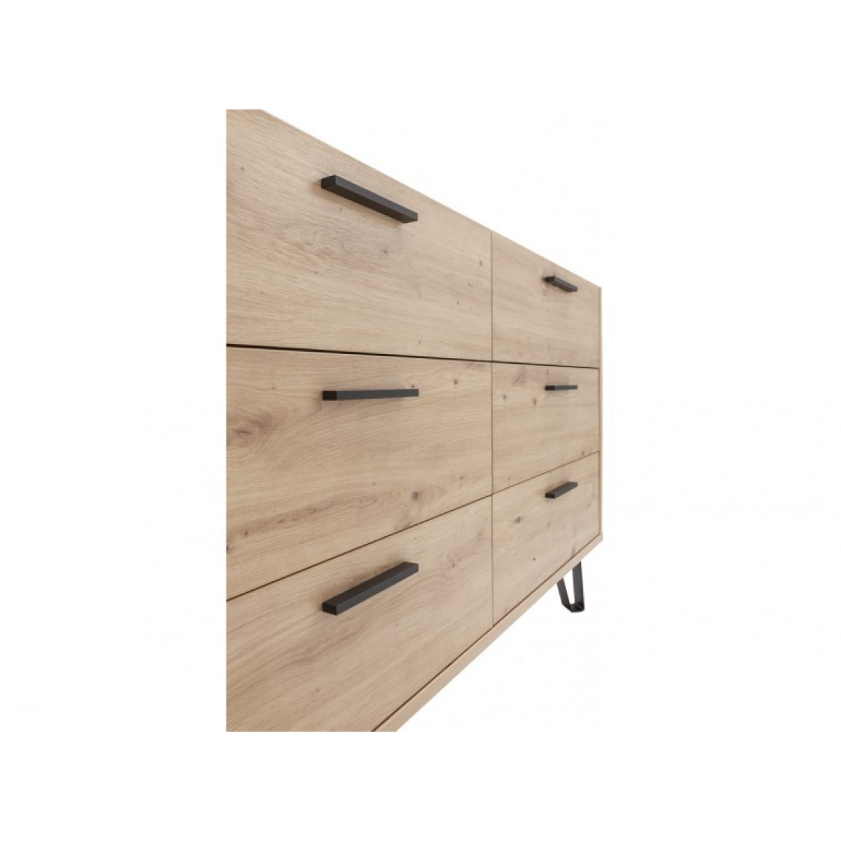 Commode 2x3 tiroirs finition chêne - VITRUS