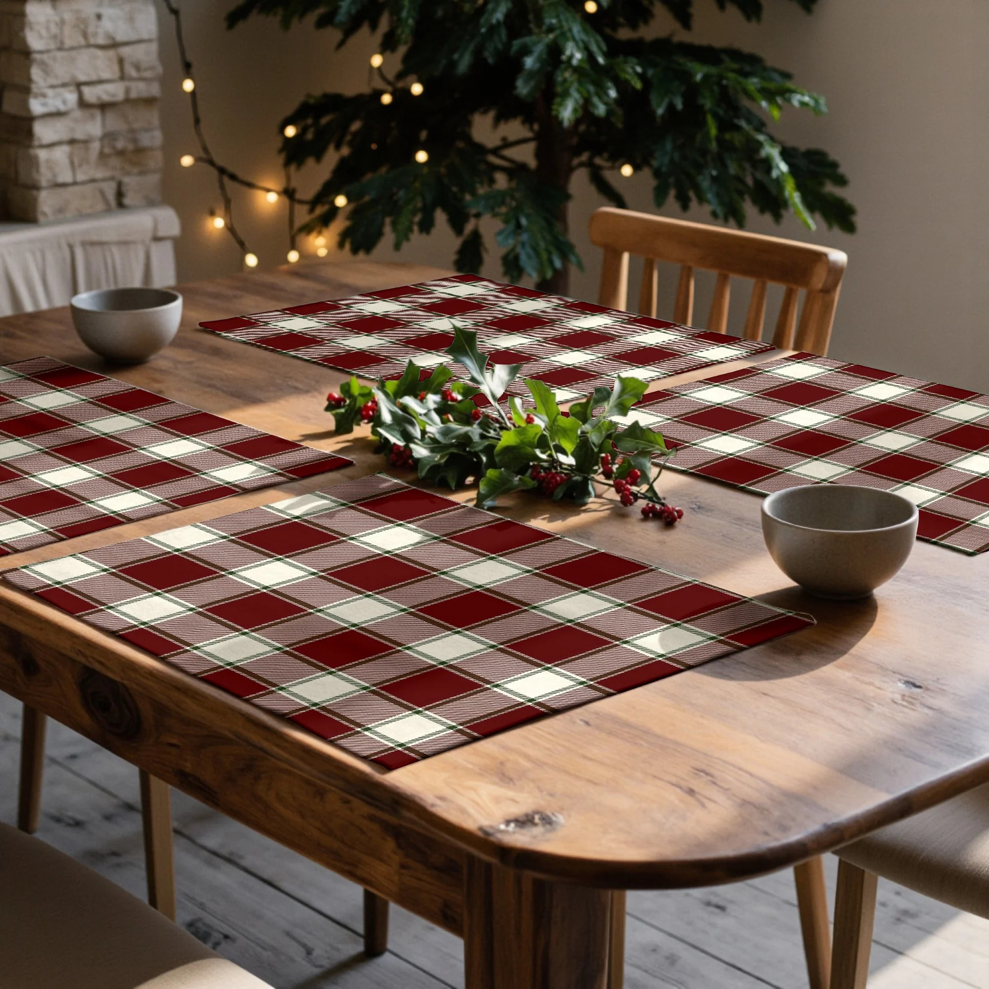 Lot de 2 sets de table anti-taches Christmas Wish 13 1225