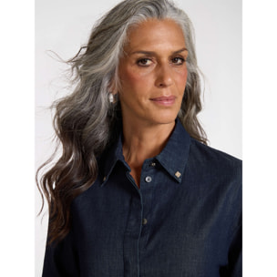 Elena Mirò - Camisa en chambray - Azul