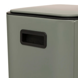 Poubelle "Delta" en métal vert 30L
