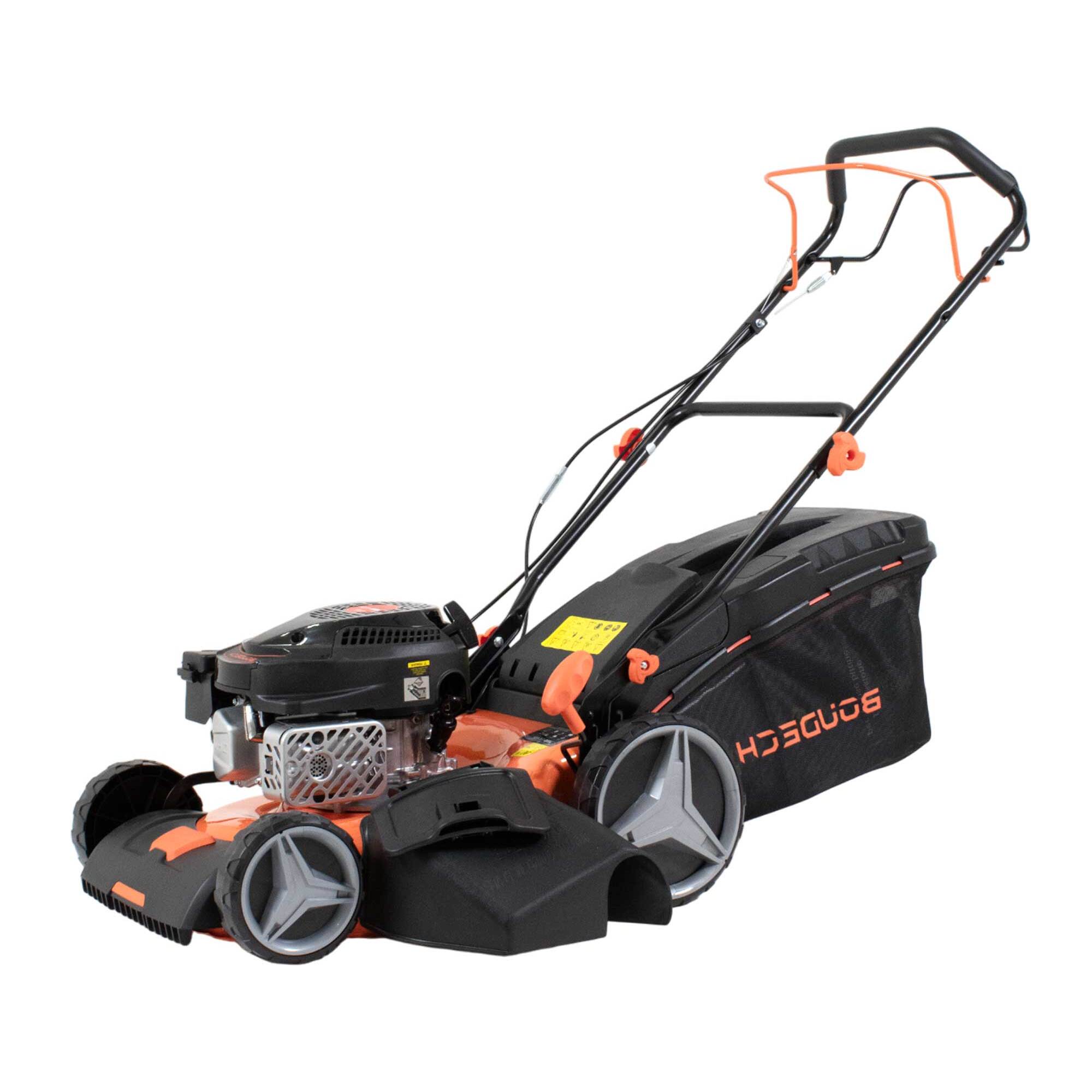 Jukut 170 - Tosaerba a Trazione Motore 4 Tempi a Scoppio Benzina 170cc 3.5HP Taglio 30-80 mm con Funzione Pacciamatura Nero