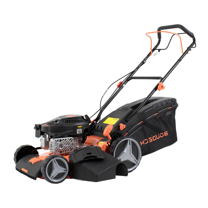 Jukut 170 - Tosaerba a Trazione Motore 4 Tempi a Scoppio Benzina 170cc 3.5HP Taglio 30-80 mm con Funzione Pacciamatura Nero