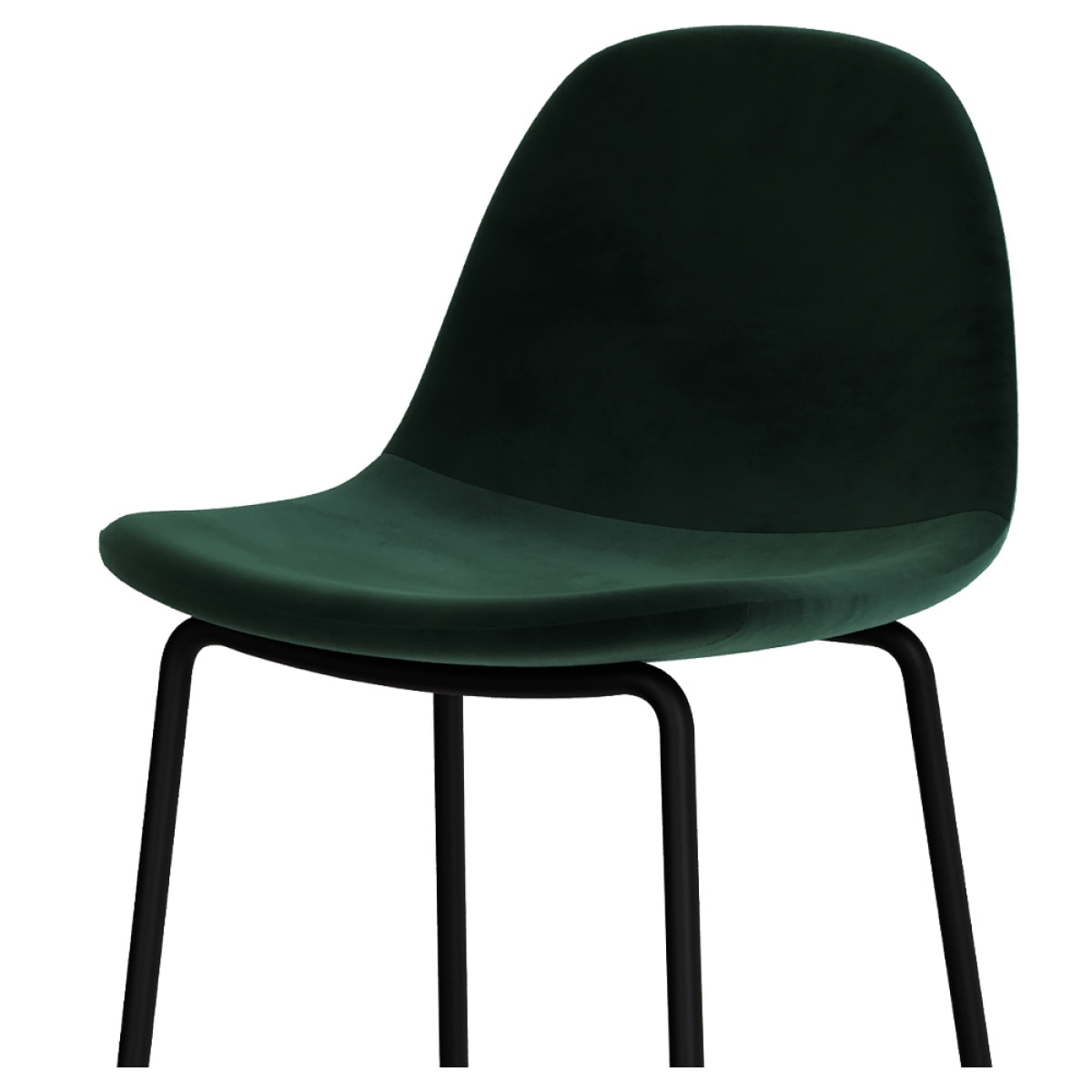 Chaise pour îlot central Henrik en velours vert foncé 65 cm (lot de 2)