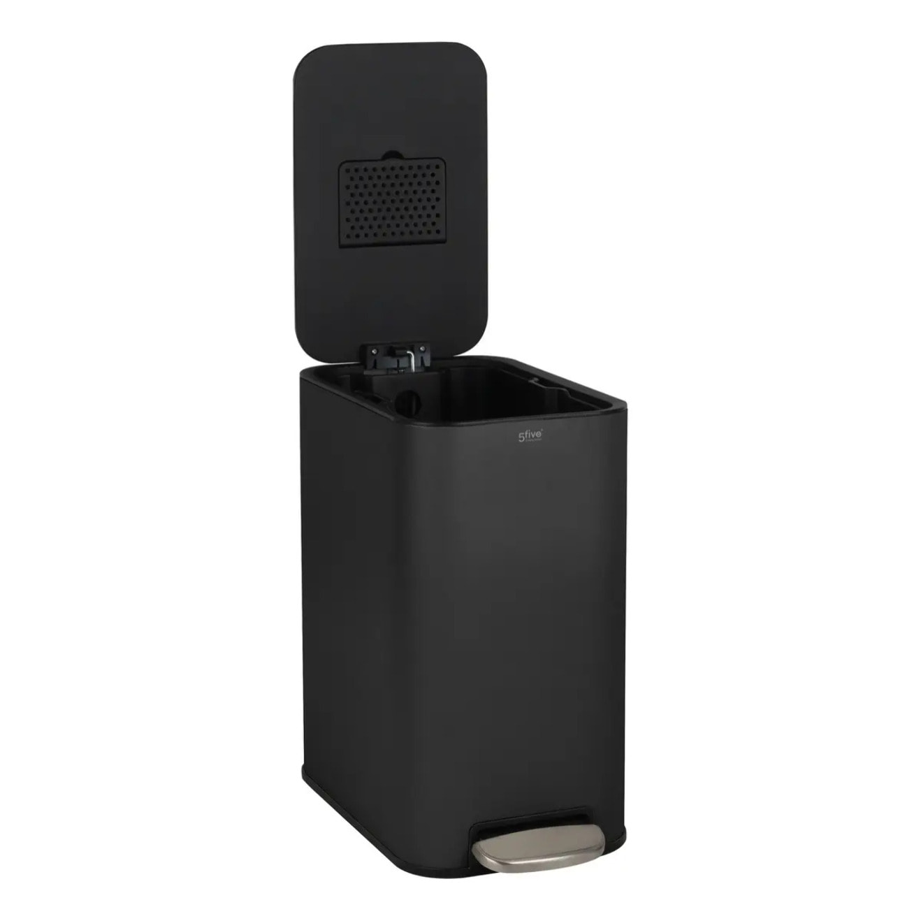 Poubelle slim rectangulaire à pédale Delta 20L noir