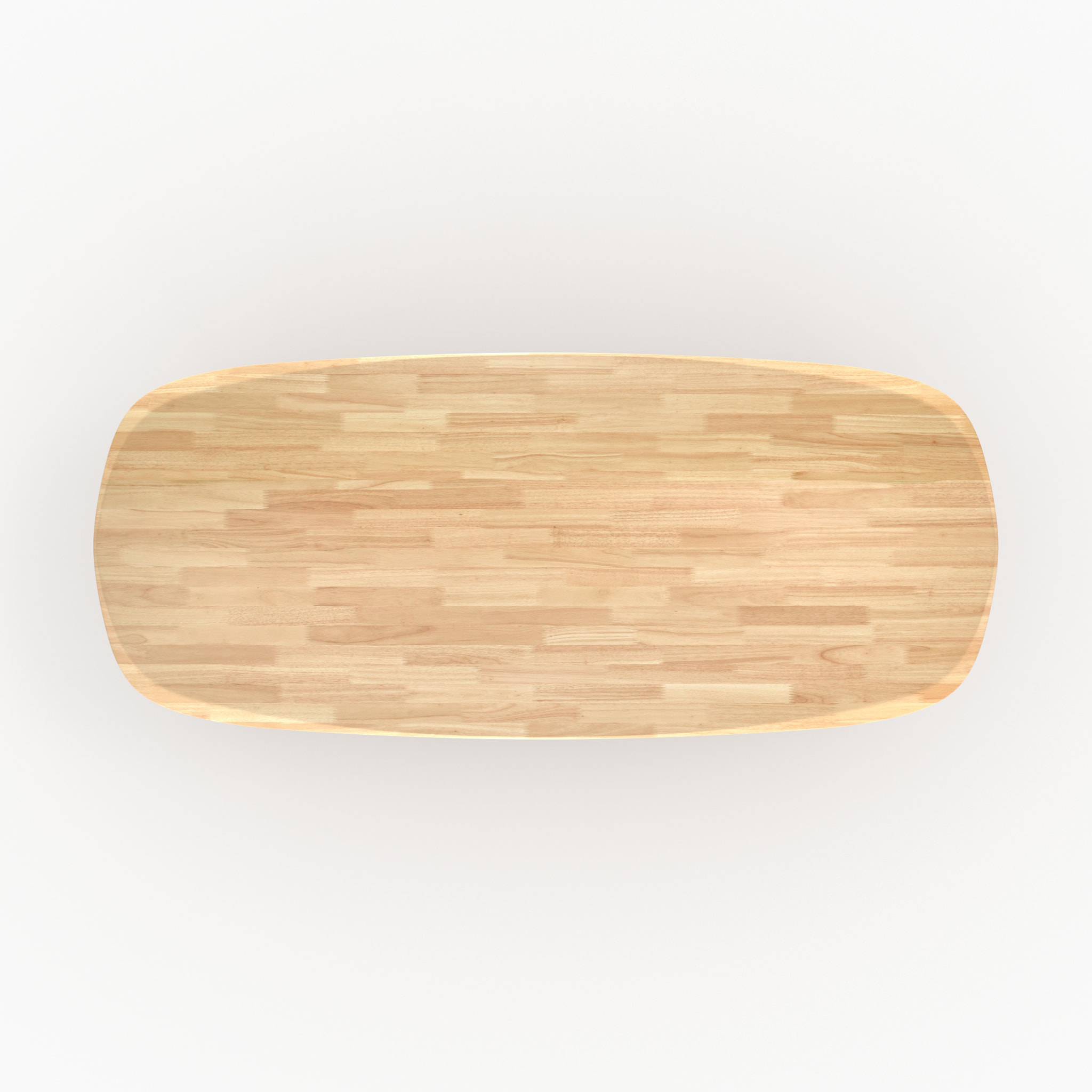 Table rectangulaire en bois d'hévéa massif clair 8 personnes - Merlin