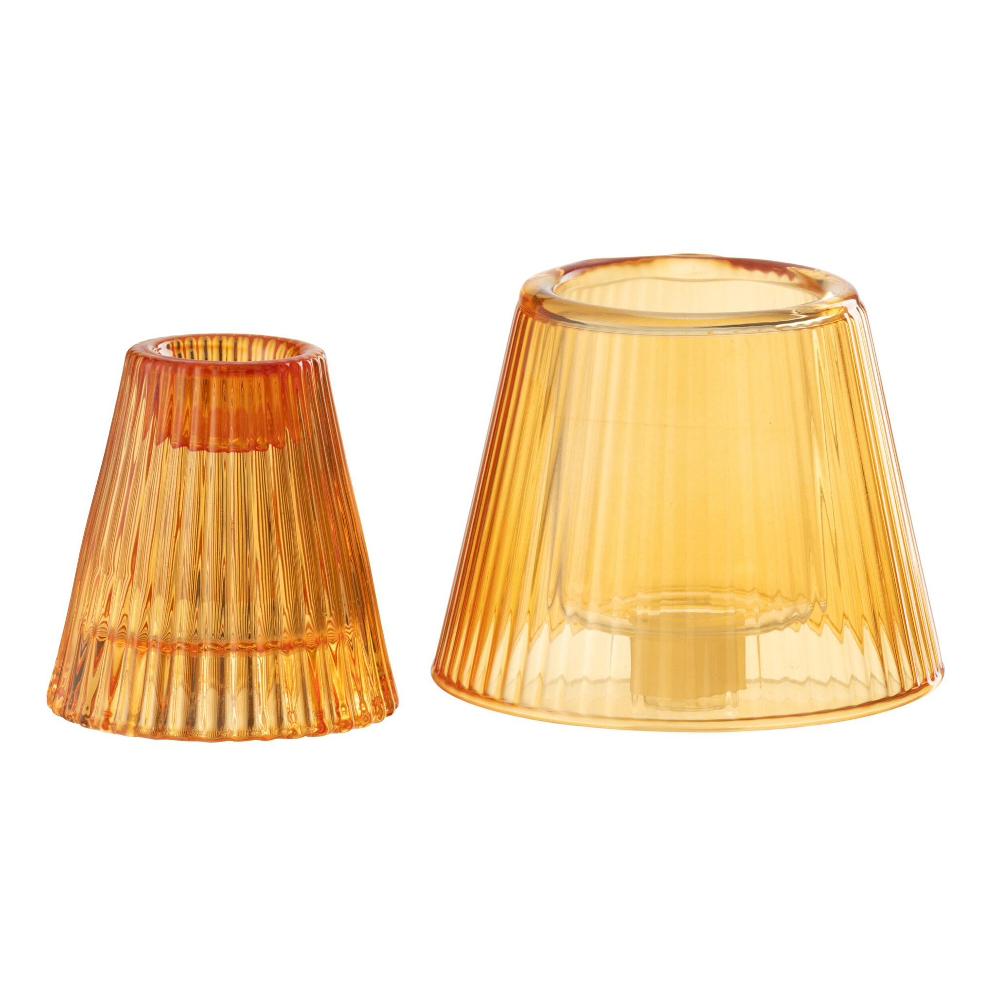 J-Line bougeoir Chapeau - verre - orange