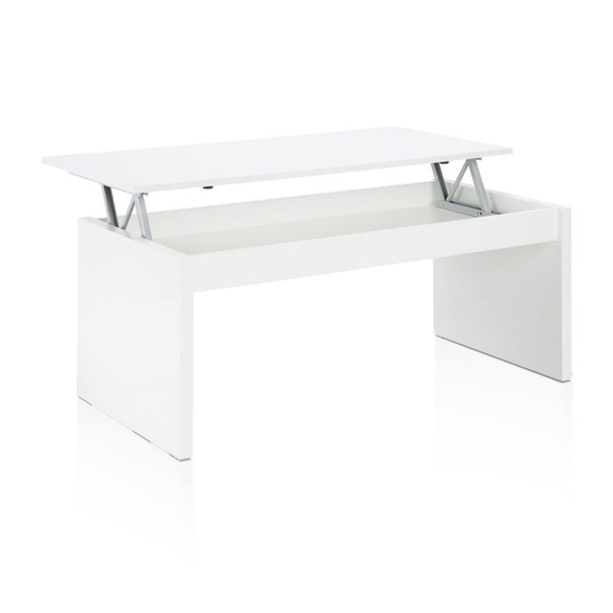 Mesa de centro elevable Evan Blanco Brillo