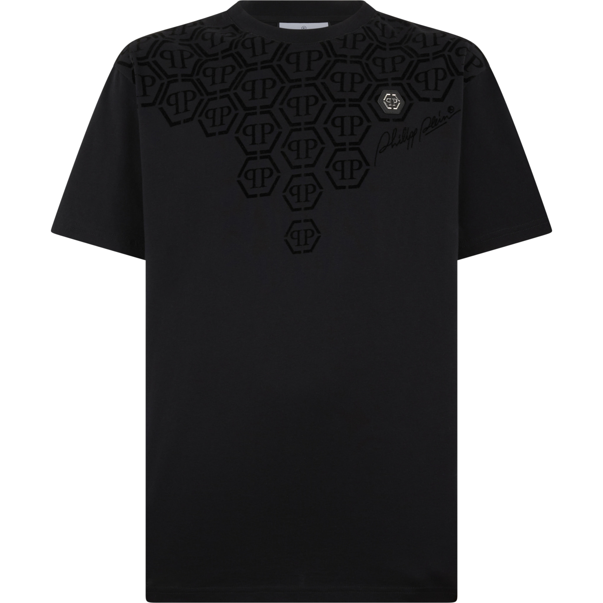 PHILIPP PLEIN Round Neck T-Shirt Degrade Monogram Monogram