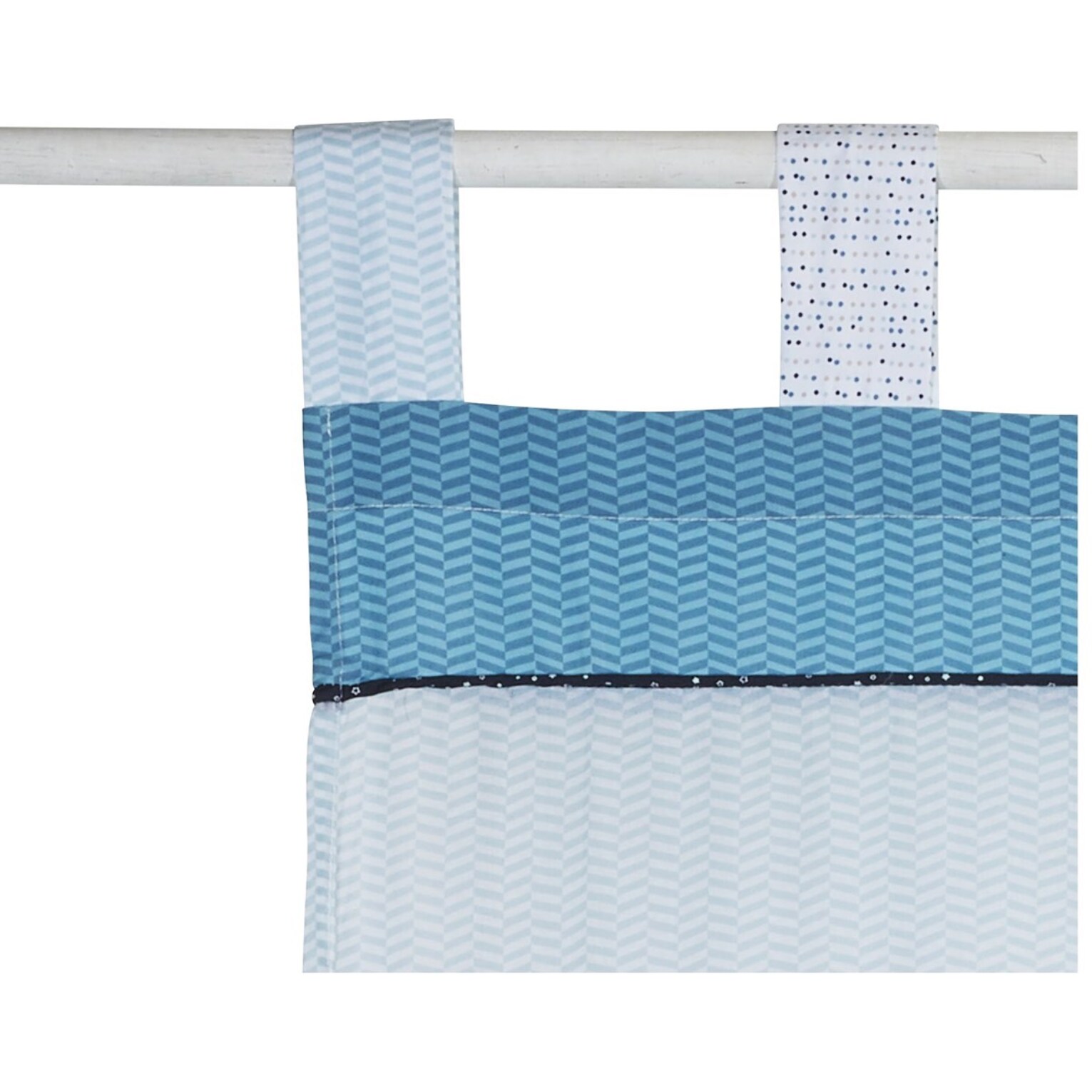 Rideau voilage 105x180 cm en coton bleu