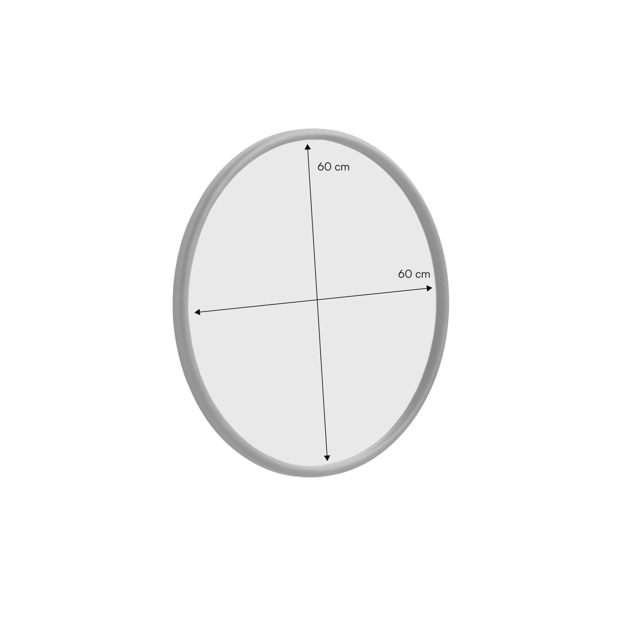 Miroir rond bois d'hévéa Ø60cm IVY