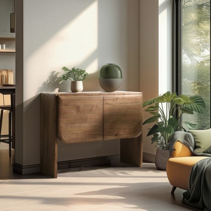 ROMY - Buffet 2 portes en bois de mindi