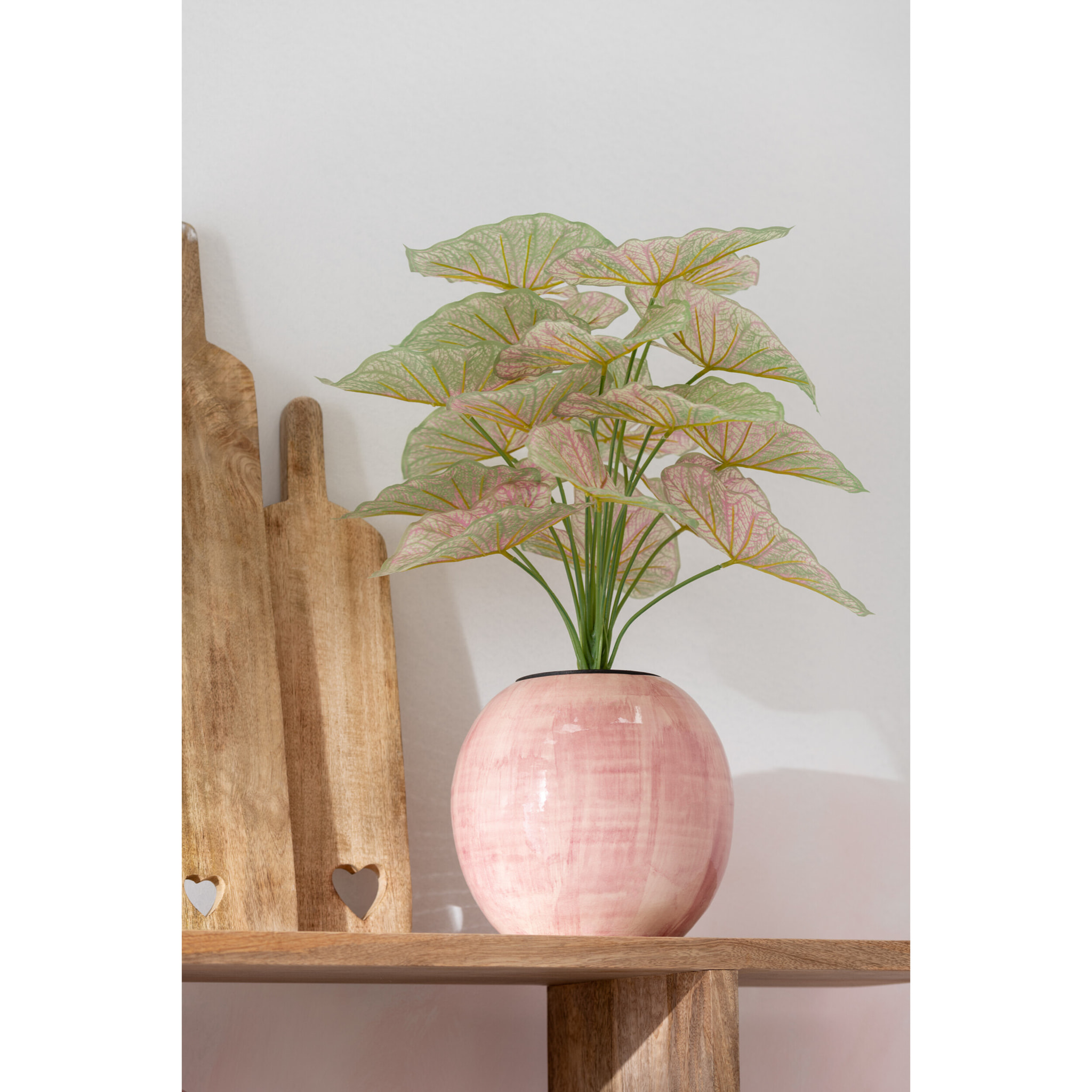 J-Line cache-pot Peint À la Main - céramique - rose - medium - Ø 24 cm