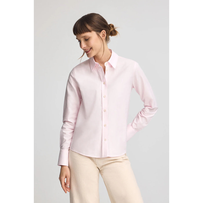 Camicia rosa dal fit dritto con logo Rigby Go