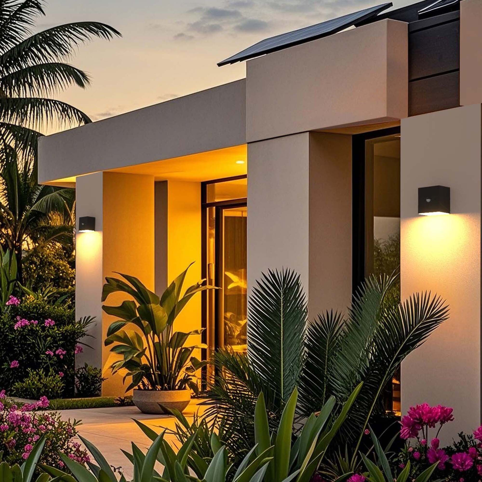 2 Appliques murales solaires LUMICUBE H12cm