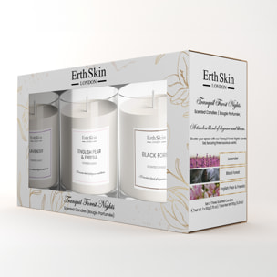 VELAS PERFUMADAS NOCHES DE BOSQUE TRANQUILO (paquete de 3 velas)