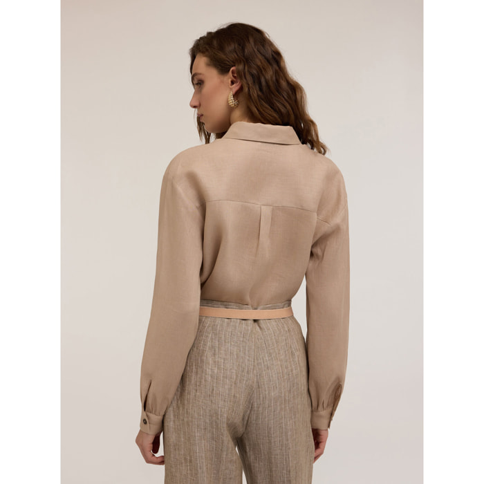 Motivi - Camisa de lino - Beige