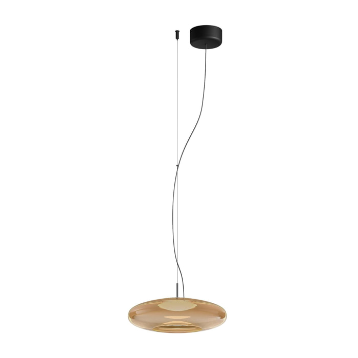 LEDS·C4 Plat - Lámpara Colgante de Techo LED 13W Regulable 2700K/3000K/4000K Ámbar