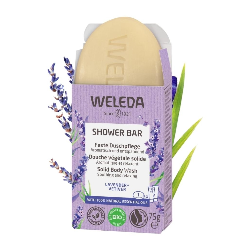 WELEDA - Douche végétale solide Lavande & Vétiver - 75 g
