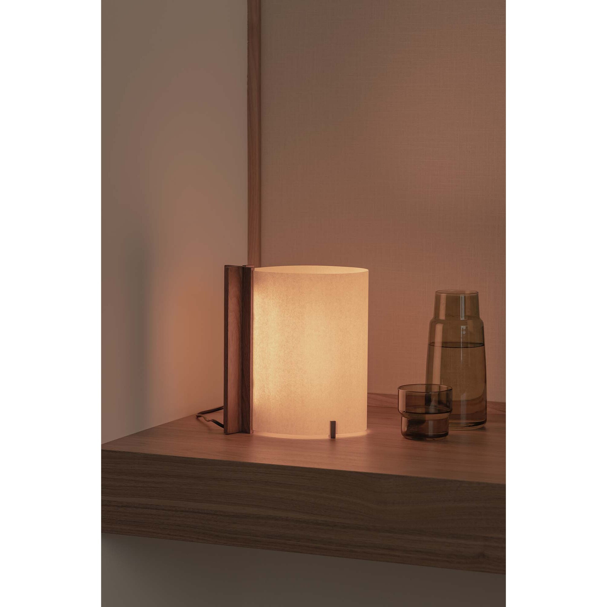 CATA Lampe de table noyer