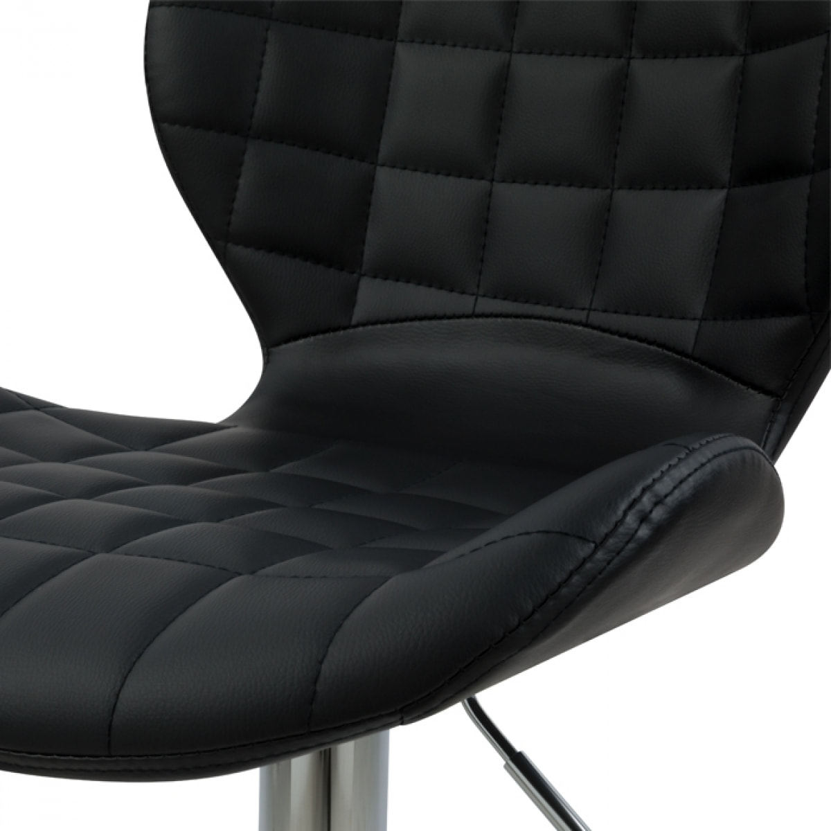 Lot de 2 chaises de bar réglables 53/74 cm en cuir synthétique noir - Mazzia