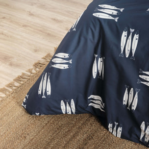 Housse de couette 100 % coton 80 fils Oropesa Bleu