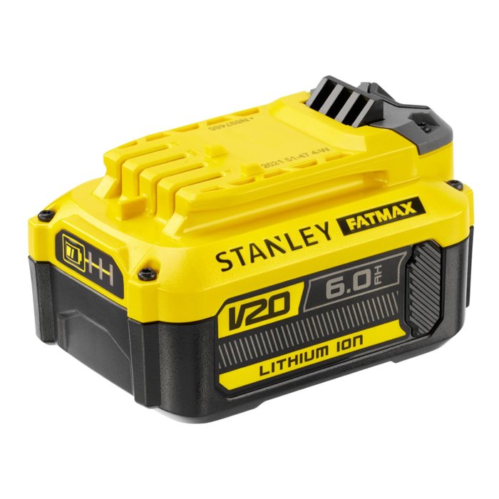 Batterie LITHIUM-ION 18V 6Ah - STANLEY Fatmax SFMCB204-XJ - Technologie améliorée gamme Fatmax V20