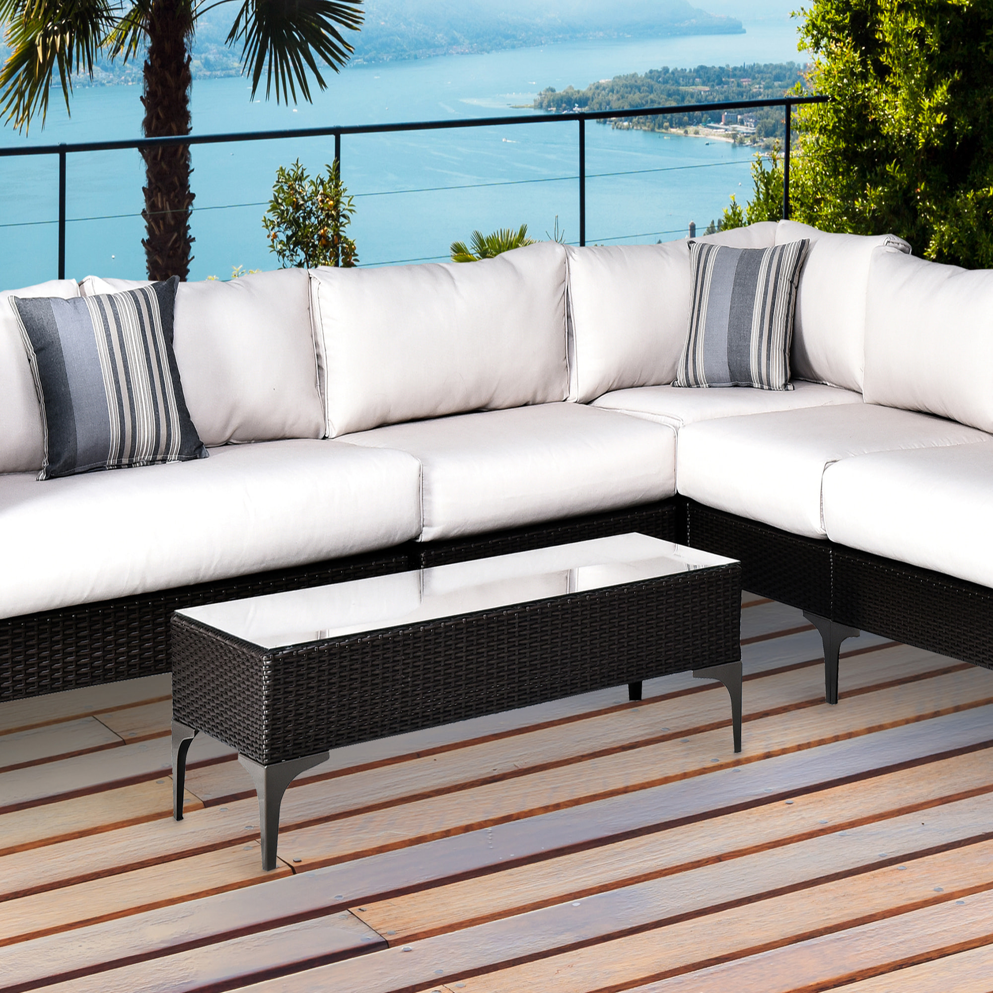 Mesa de centro de jardín – Ratán sintético