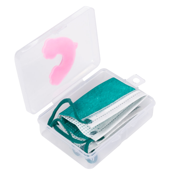 Porta mascherine igienico infantile DESIGN ARCOBALENO con lanyard.