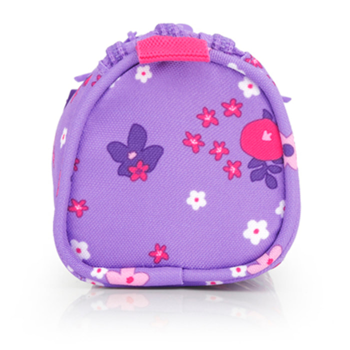 Estuche triple Gabol VIOLET con flores y resistente al agua
