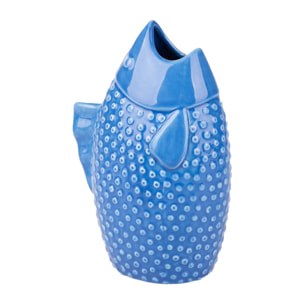 Vaso pesce - Pezzi 3 - 12,9xH18,7x8,2cm - Colore: Blu - Bianchi Dino -