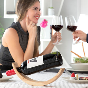 Botellero Flotante de Madera para Vino Woolance InnovaGoods