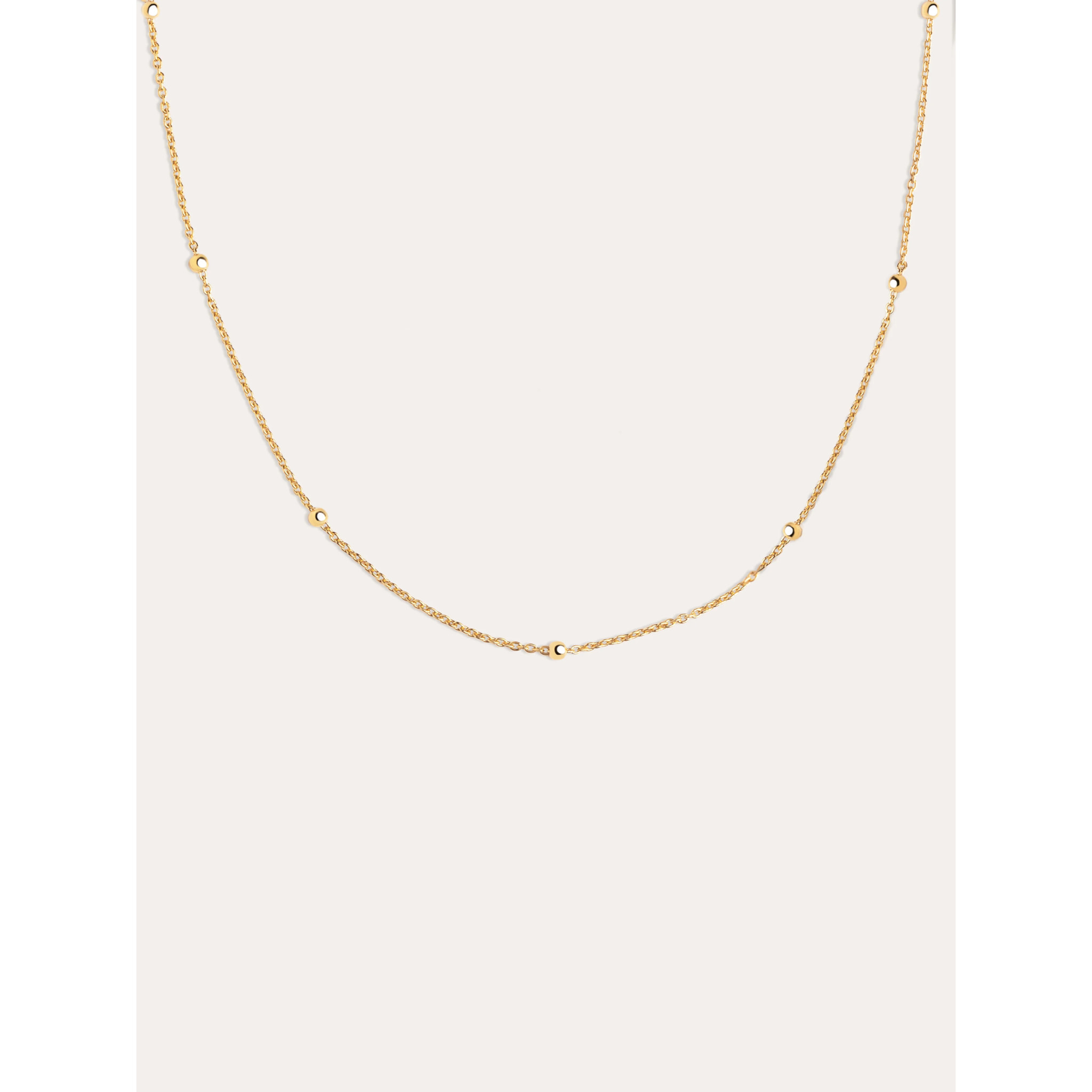 Collar Dots Plata Baño Oro