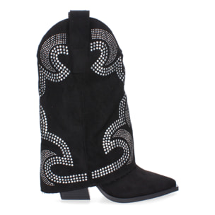 Botines de Tacón para Mujer, Estilo Cowboy Polaina, Comodas y Elegantes