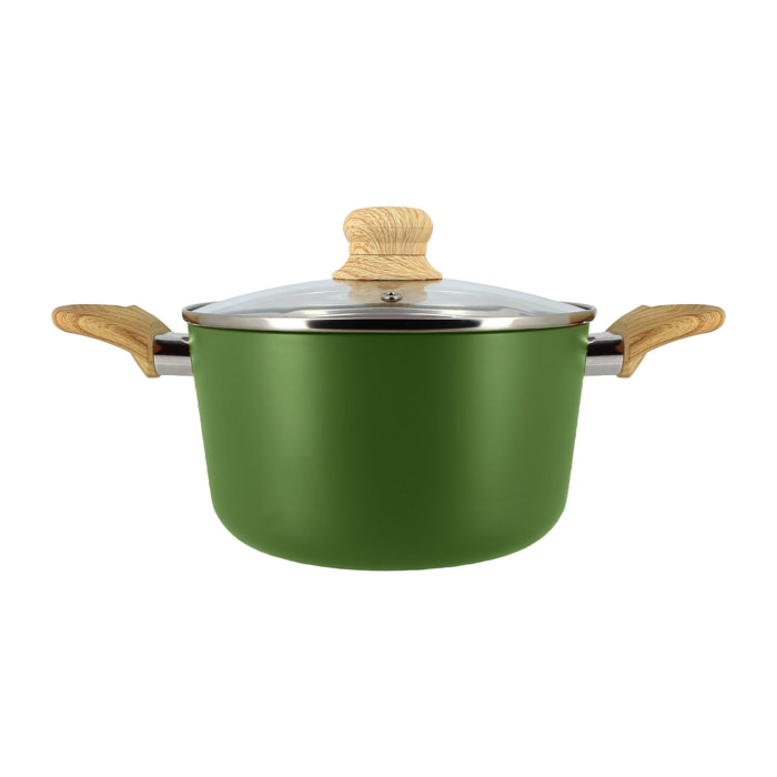 Faitout 20cm avec revêtement céramique vert - tous feux COLORAMA
