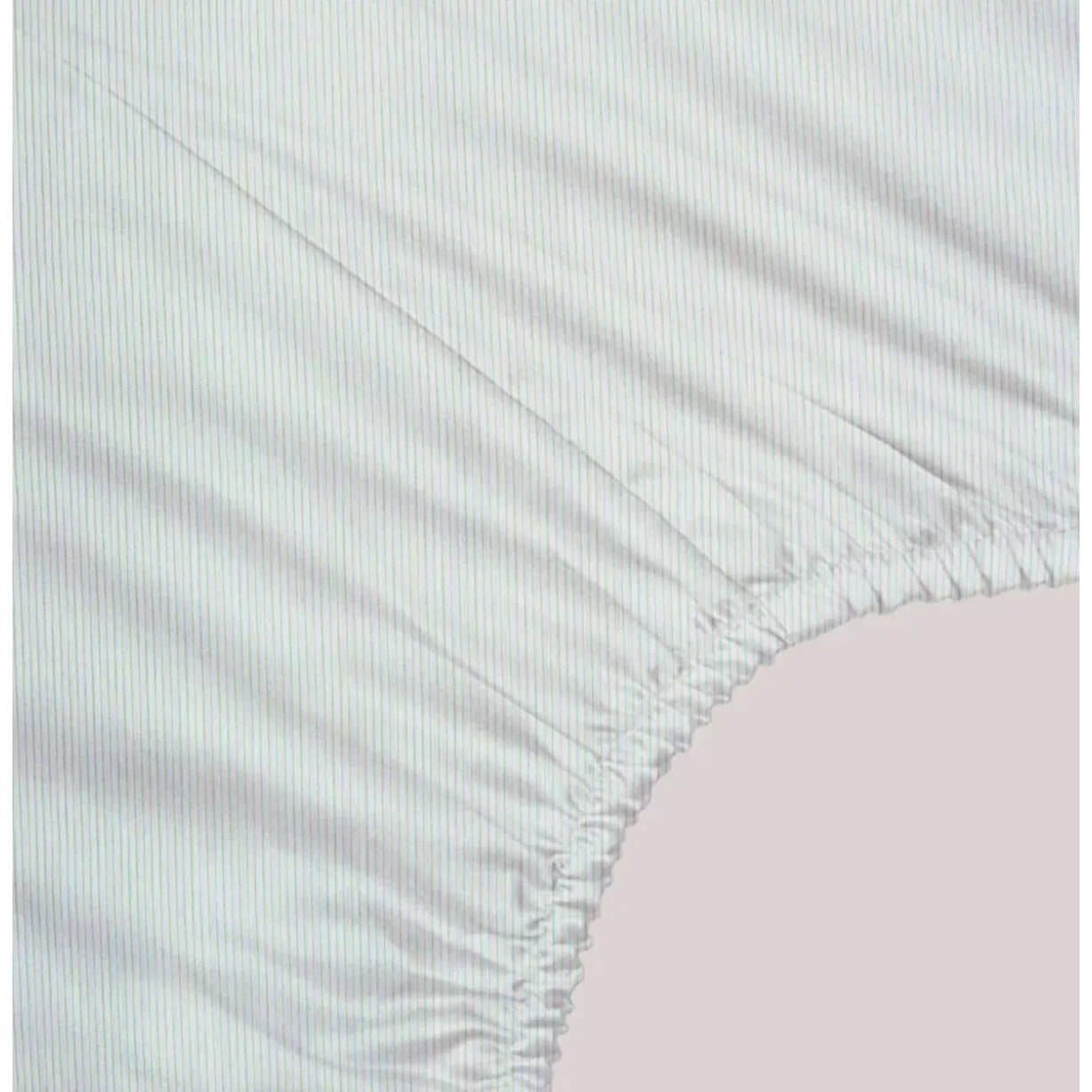 Drap housse b35 satin de coton imprimé multicolore Primavera vert d'eau