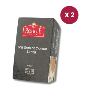 Lot de 2 - Foie Gras de Canard entier 180g - mi-cuit