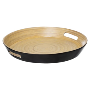 Plateau bambou 42cm Gris charbon Modern Color