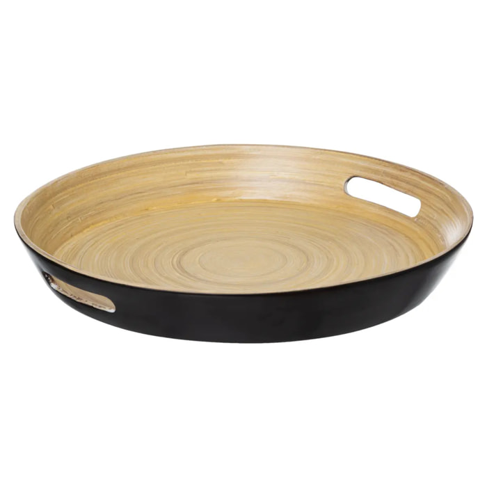 Plateau bambou 42cm Gris charbon Modern Color