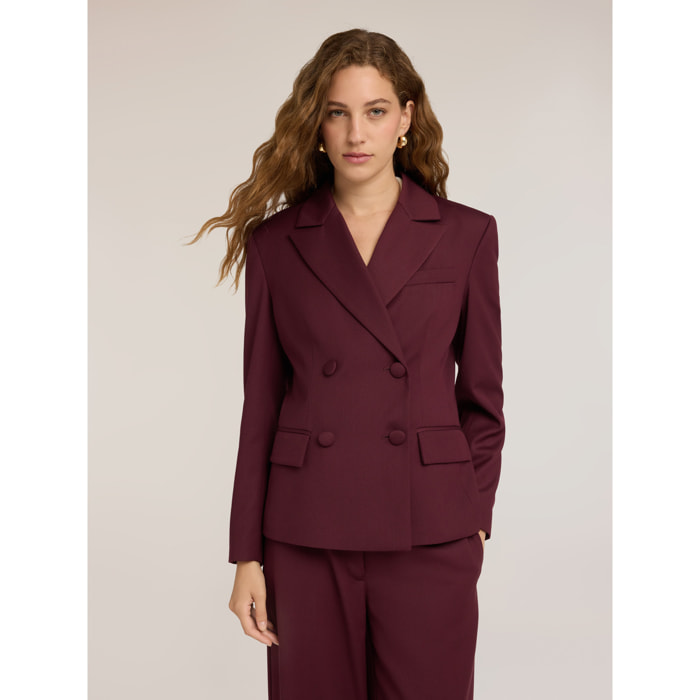 Motivi - Blazer doppiopetto con bottoni foderati - Bordeaux