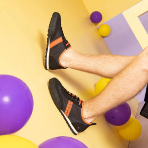 Zapatillas 1109 NYLON BLACK-ORANGE/CROSS SKY color Black-orange