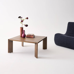 Table basse exotique carrée bois massif REVA