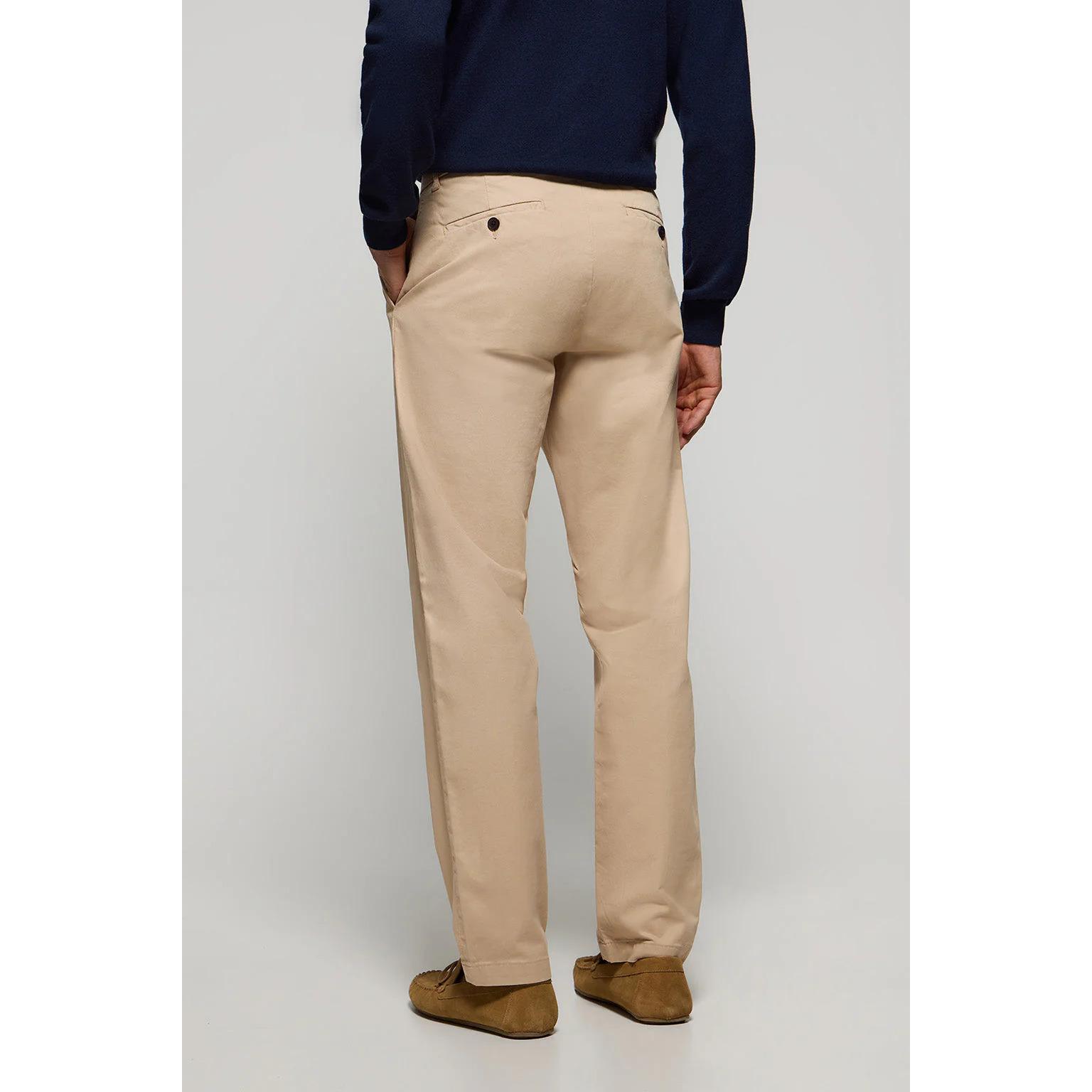 Pantaloni chino beige regular fit con dettagli Polo Club